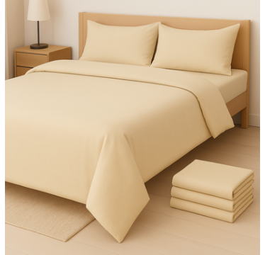 Комплект постільної білизни KUCHMAKI сатин (молочний)